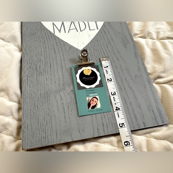 Set of 2 WOODEN 🤍 Farmhouse Style 🌿 Board Photo Signs with Clips - Picture 8 of 11